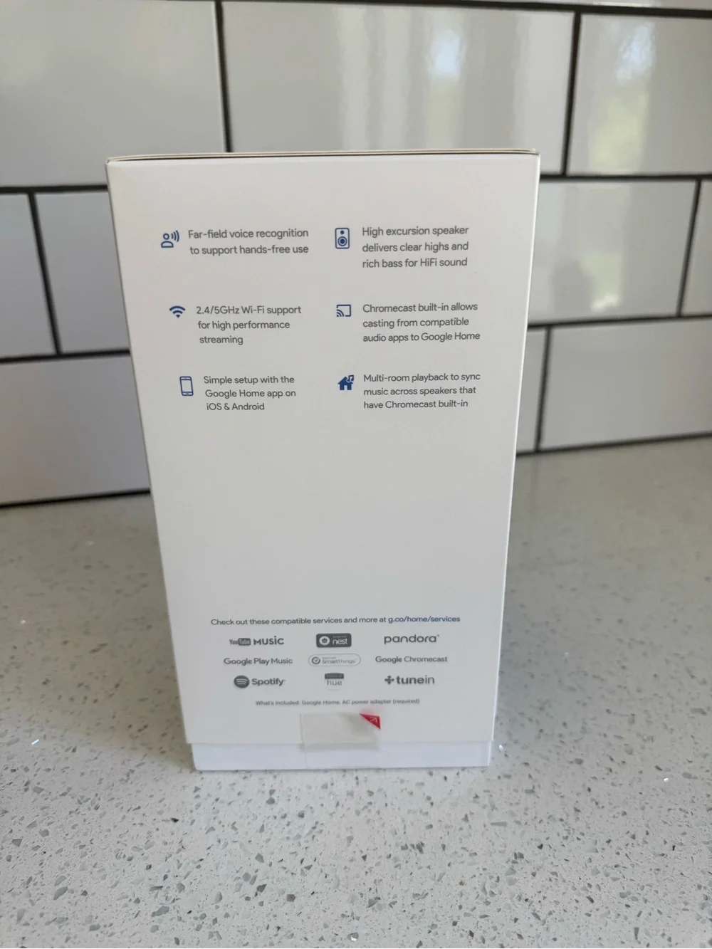 Google Home Voice-Activated Smart Speaker – White – Google Assistant EUC